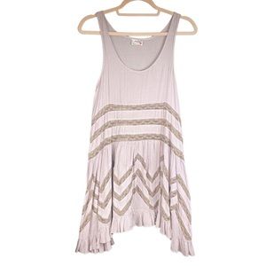 Free People Voile Slip Dress • Lavender with Lace • Size XS • Breezy Beachy